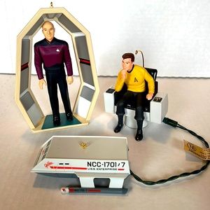 Set of 4 Hallmark Keepsake Star Trek Ornaments - 1995 and 1992